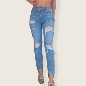 BDG Distressed Straight Jeans